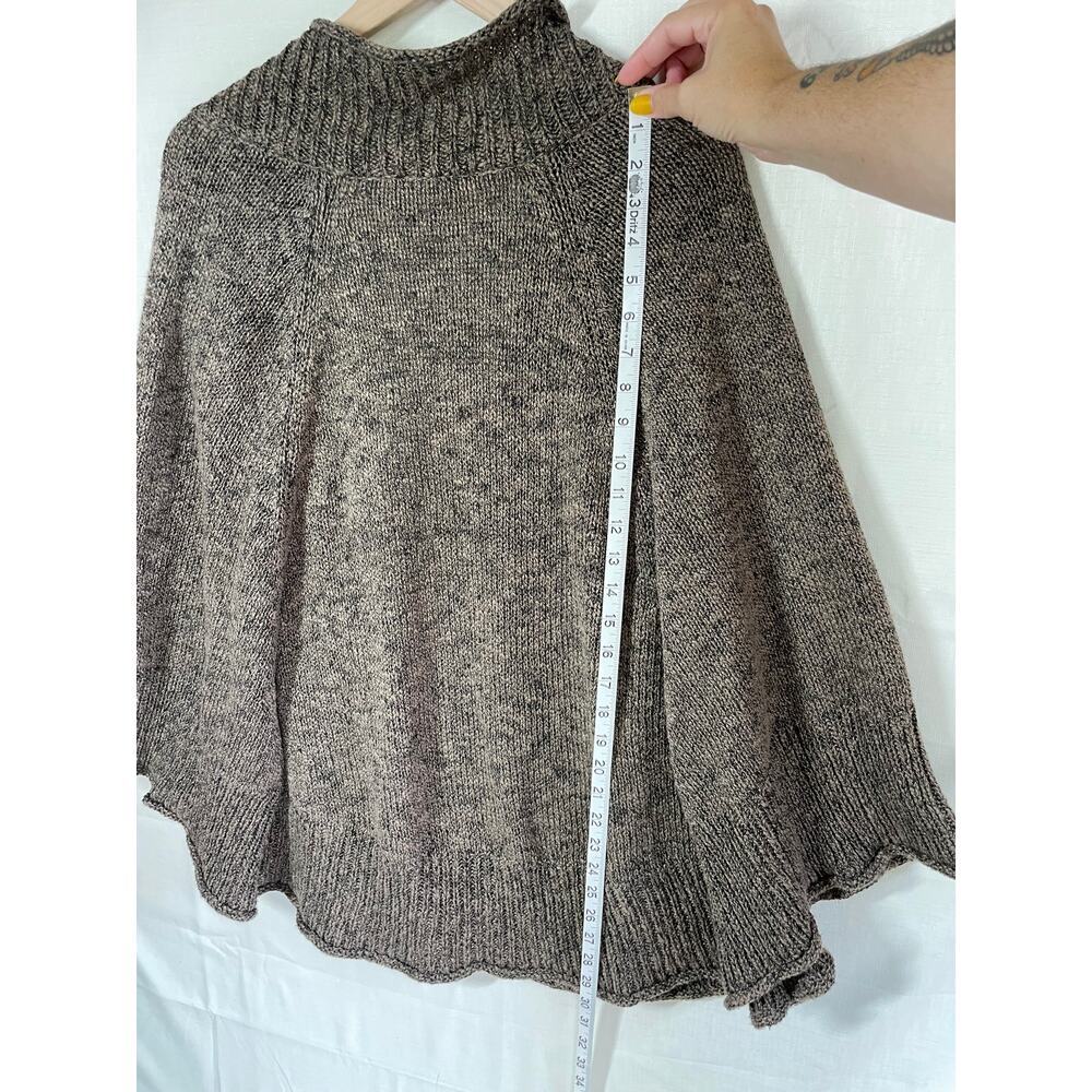 SOFT SURROUNDINGS Knit Poncho Cape Size L/XL Wrap Marled Cozy Lagenlook Hygge - Picture 11 of 12